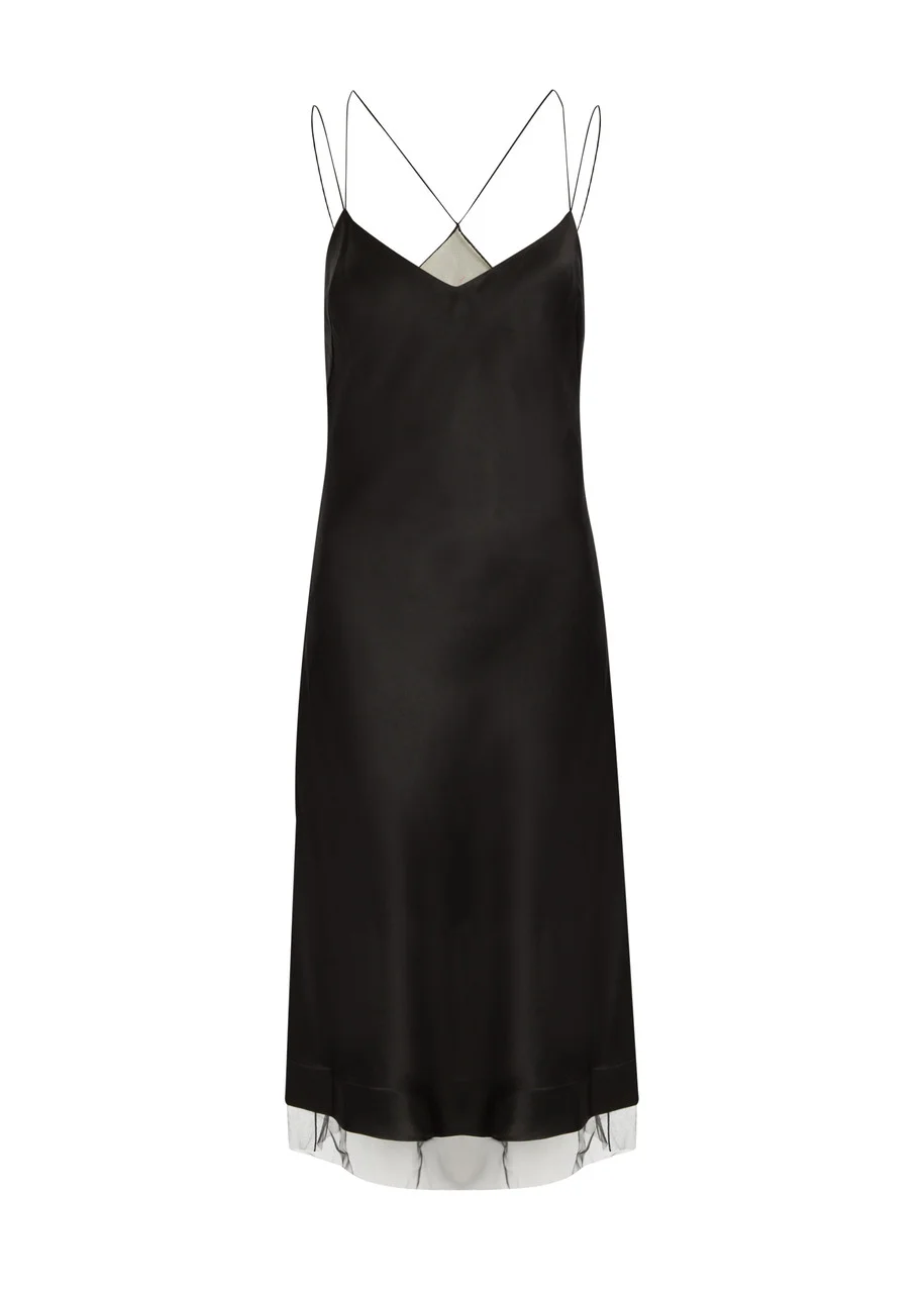 Anna October Antea Cut-out Satin Midi Dress - 1
