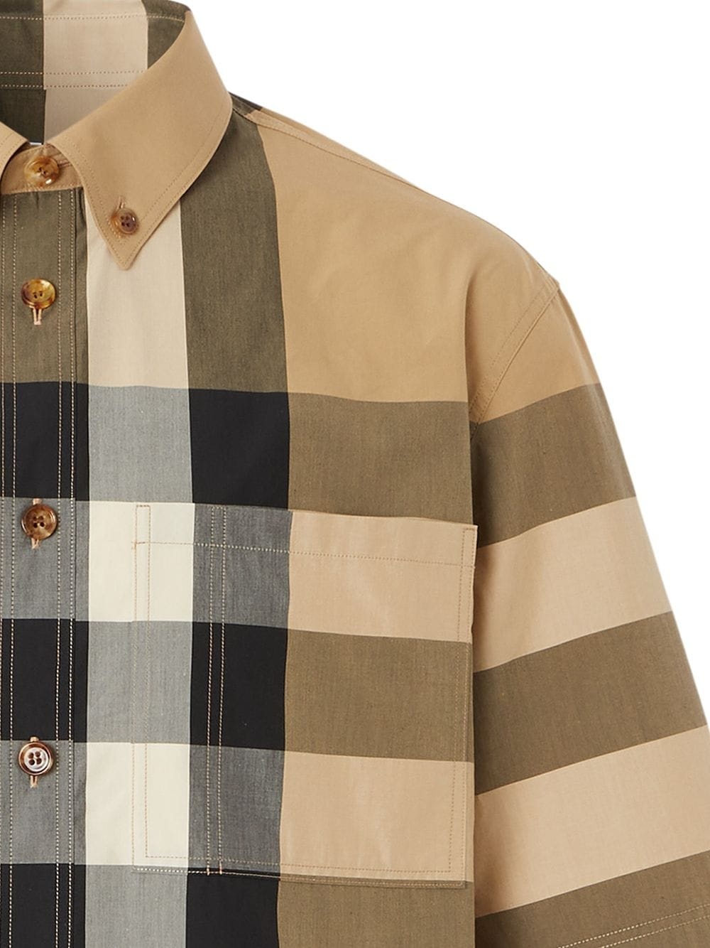 button-down signature check shirt - 5