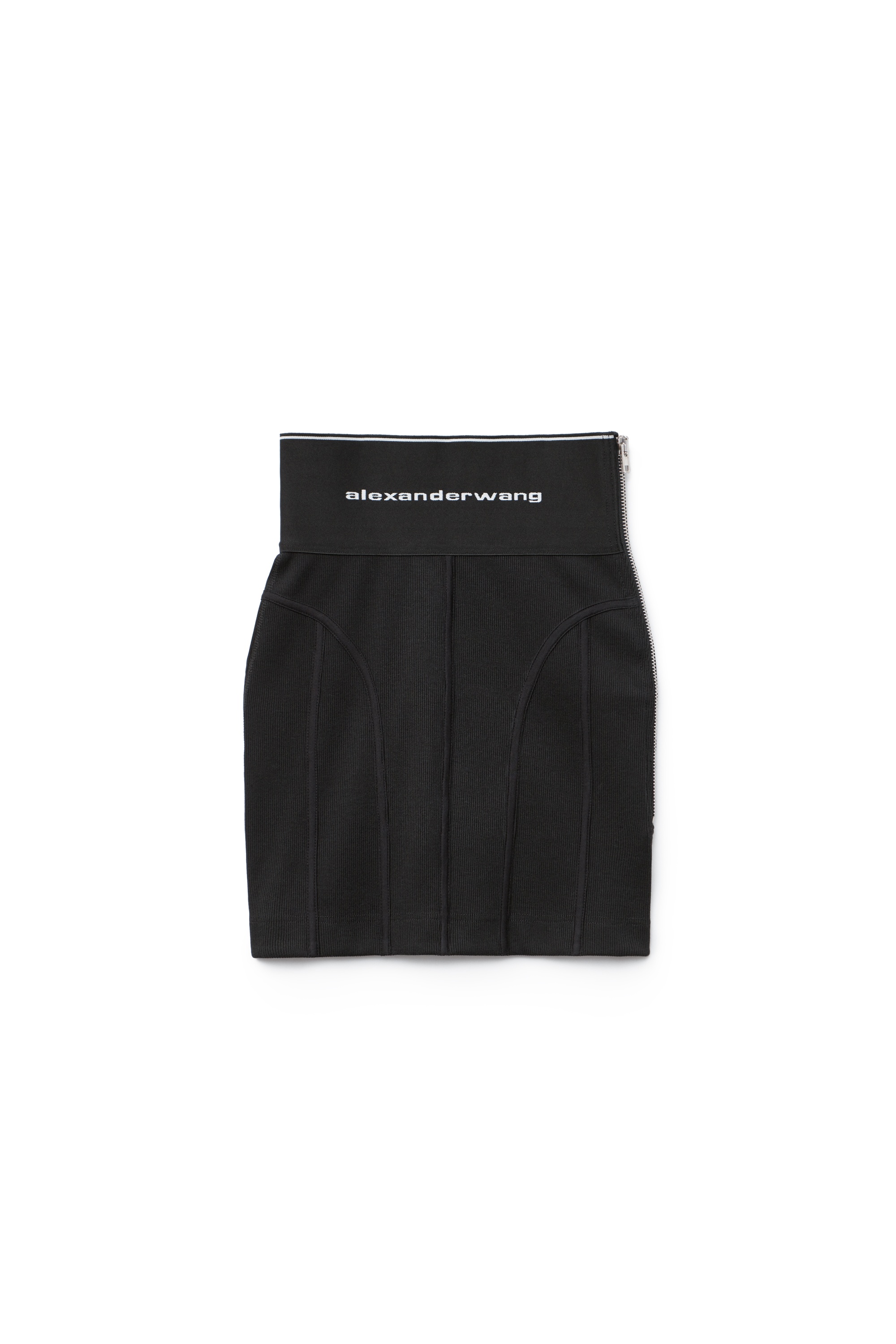 LOGO ELASTIC MINI SKIRT IN RIBBED JERSEY - 7