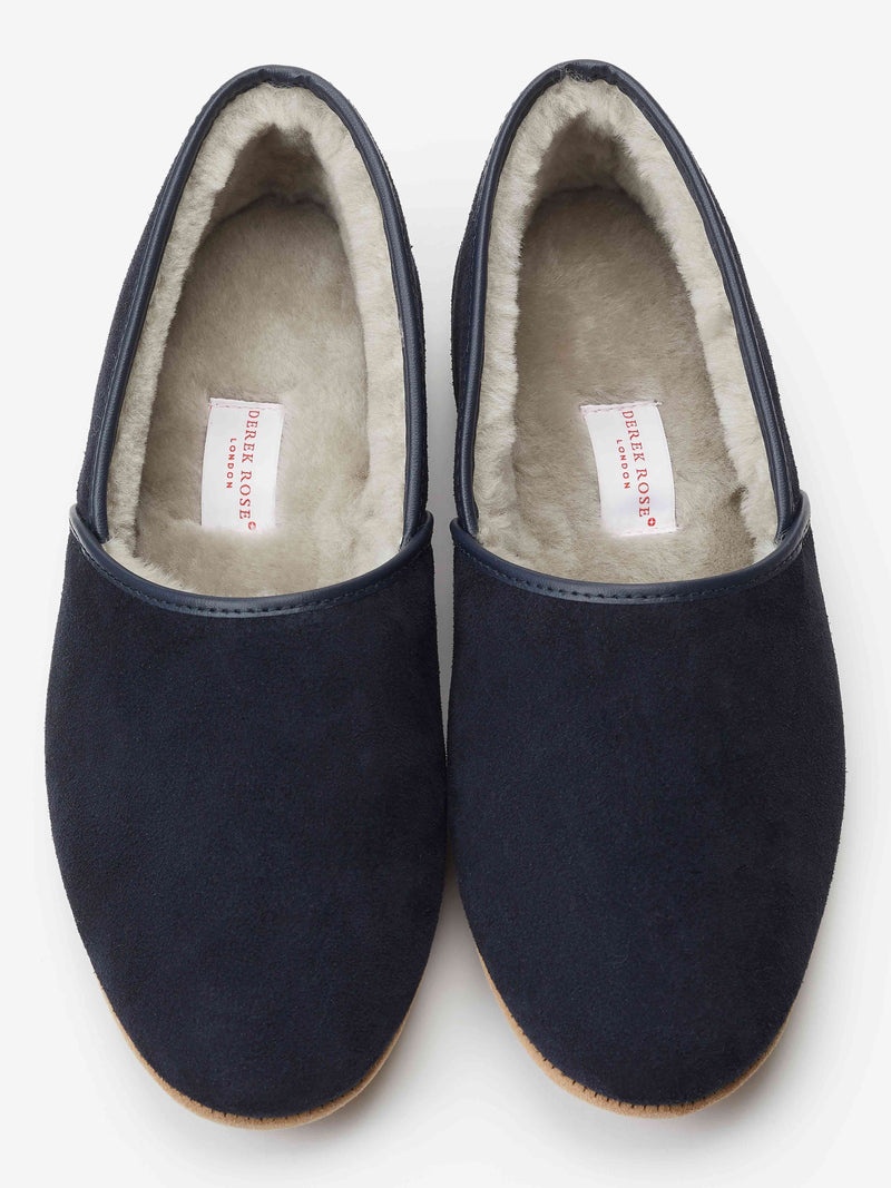 Men's Slippers Crawford Suede Sheepskin Navy - 3