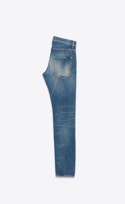 SAINT LAURENT slim-fit jeans in deauville beach blue denim outlook