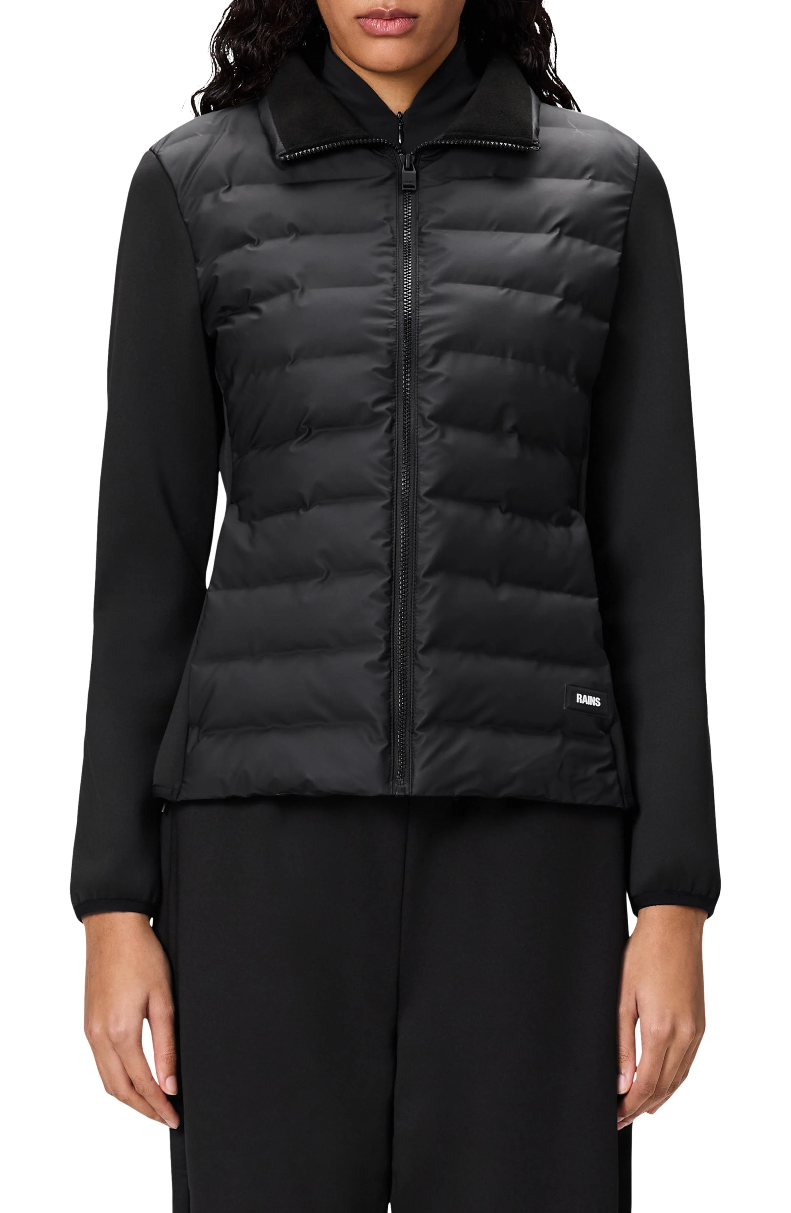 Rains Safi Hybrid Curve Jacket in Black at Nordstrom - 1