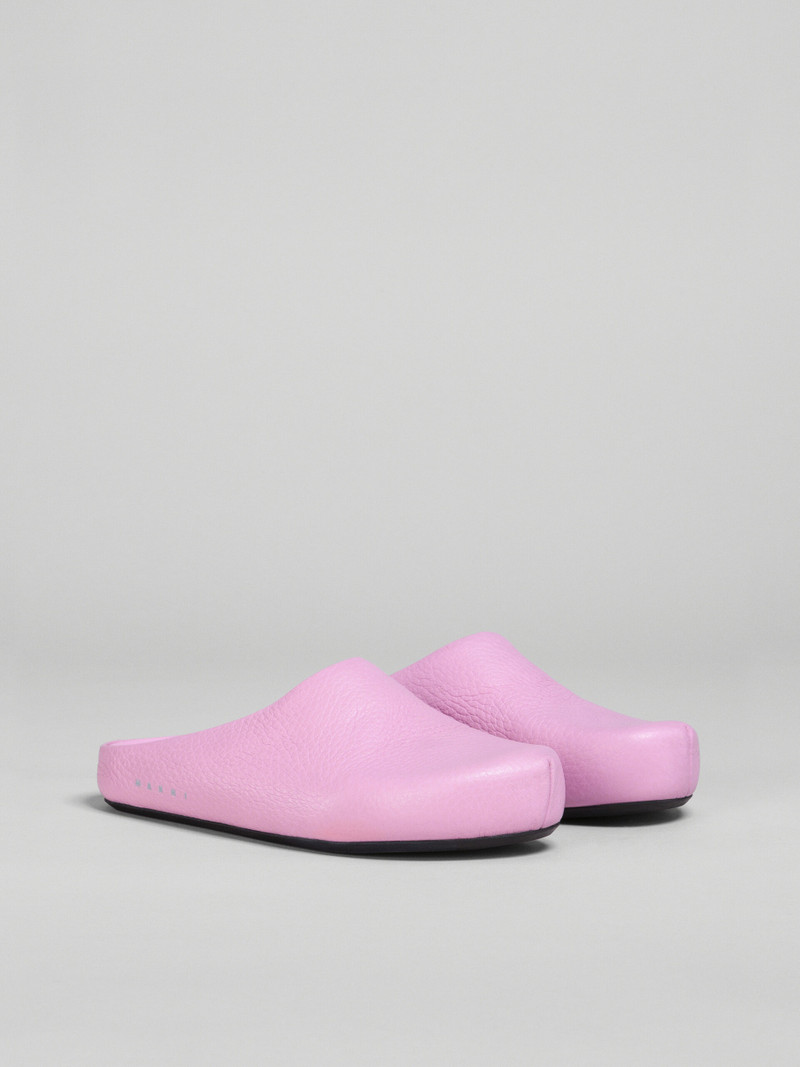 Marni PINK LEATHER FUSSBETT SABOT outlook