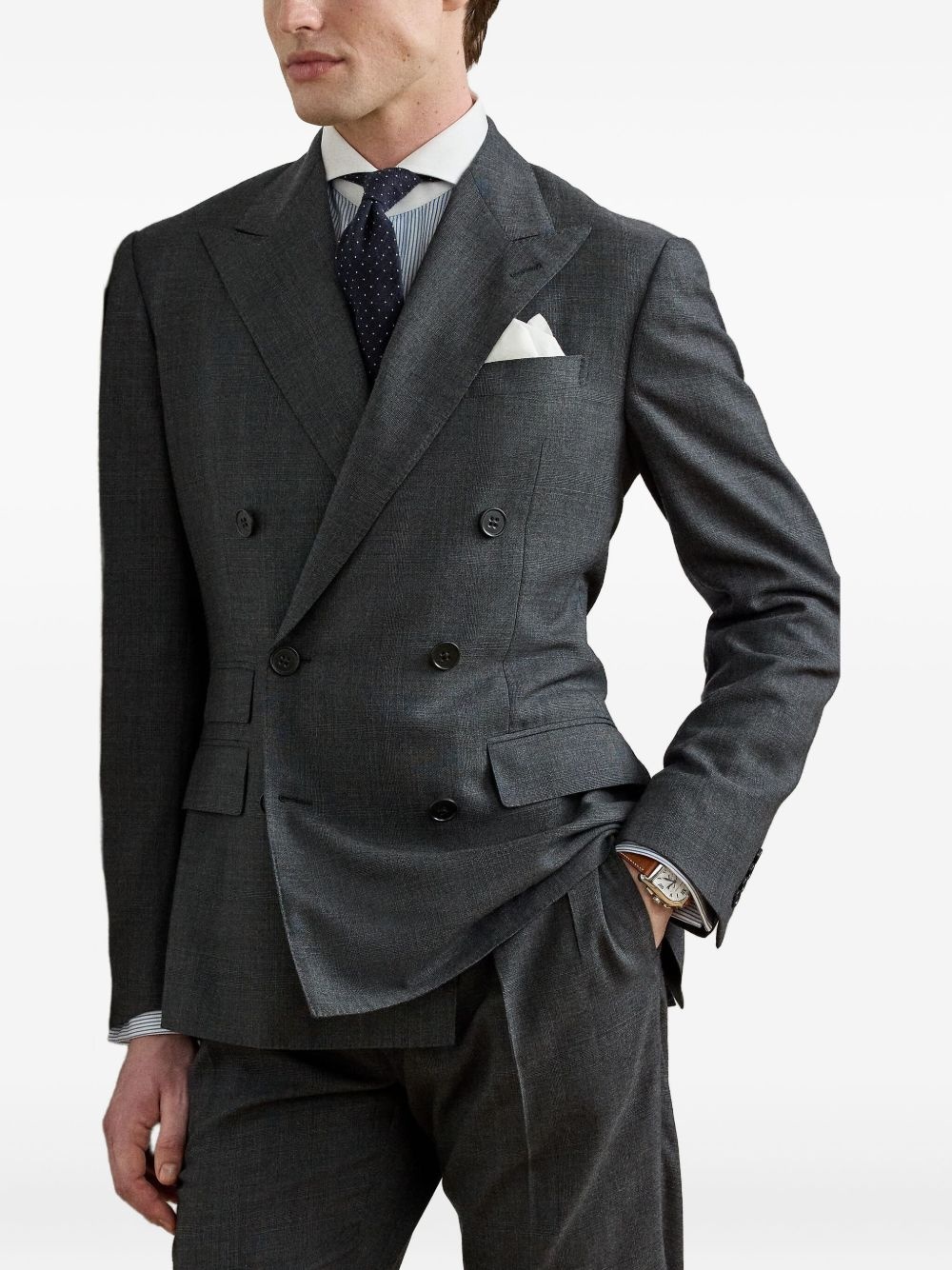 double-breasted tailored blazer - 3