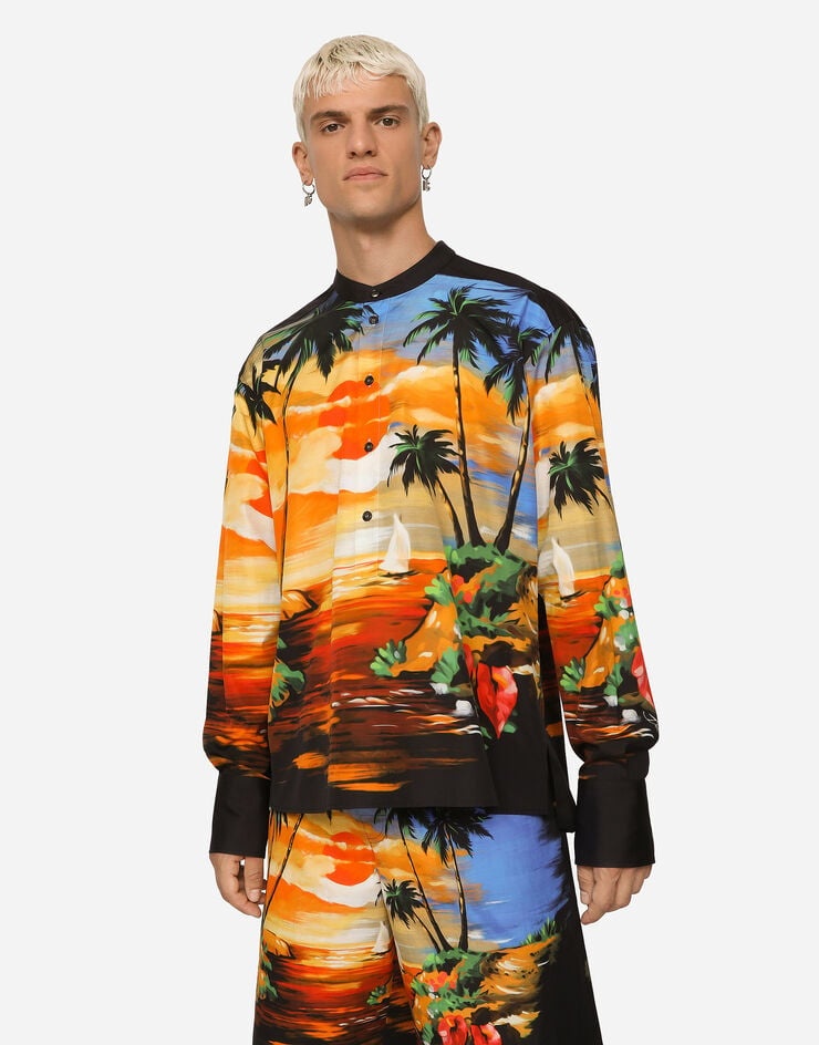 Hawaiian-print nylon shirt - 2