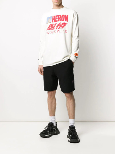 Heron Preston logo-print crew neck sweatshirt  outlook