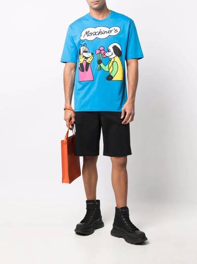 Moschino dog flower logo T-shirt outlook