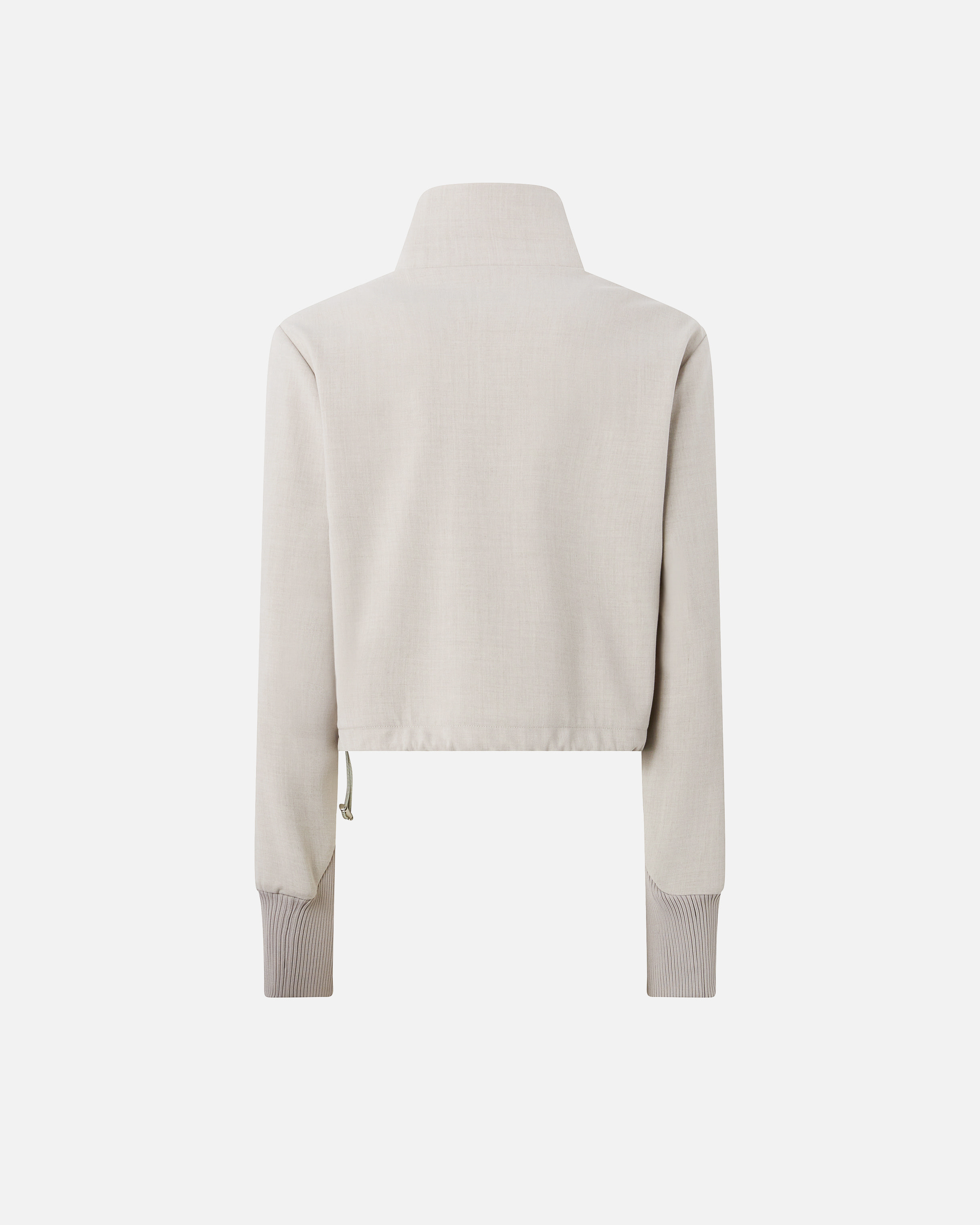 SLIM-FIT CROPPED JACKET WITH DRAWSTRING - 2