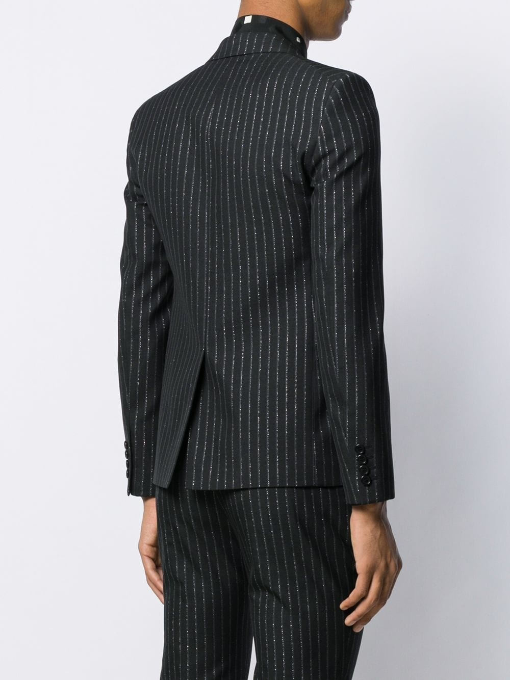 metallic stripes blazer - 4