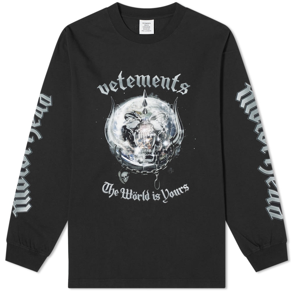 VETEMENTS x Motorhead Long Sleeve World Oversized Tee - 1