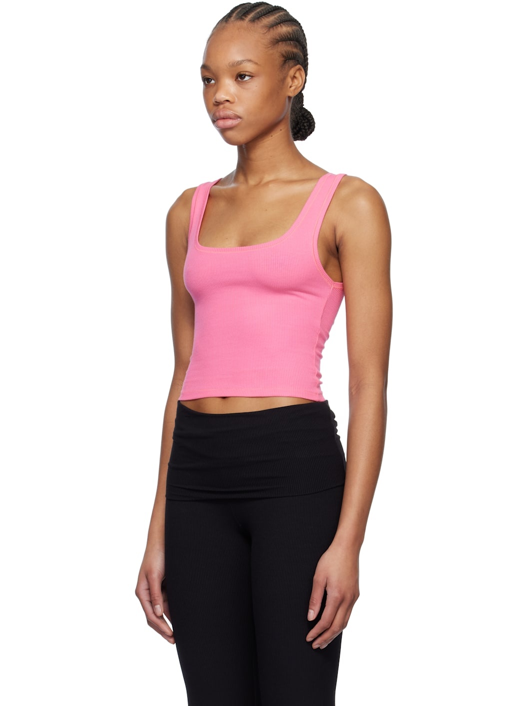 Three-Pack Multicolor Cotton Rib Tank Tops - 4