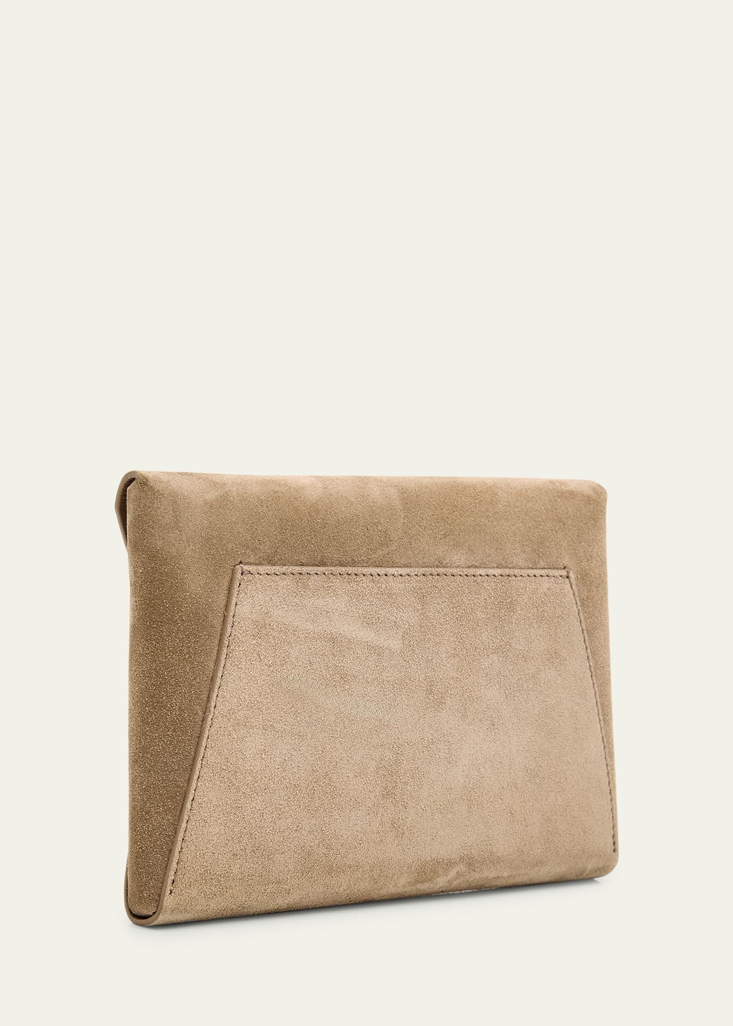 Envelope Flap Suede Wallet on Chain - 3