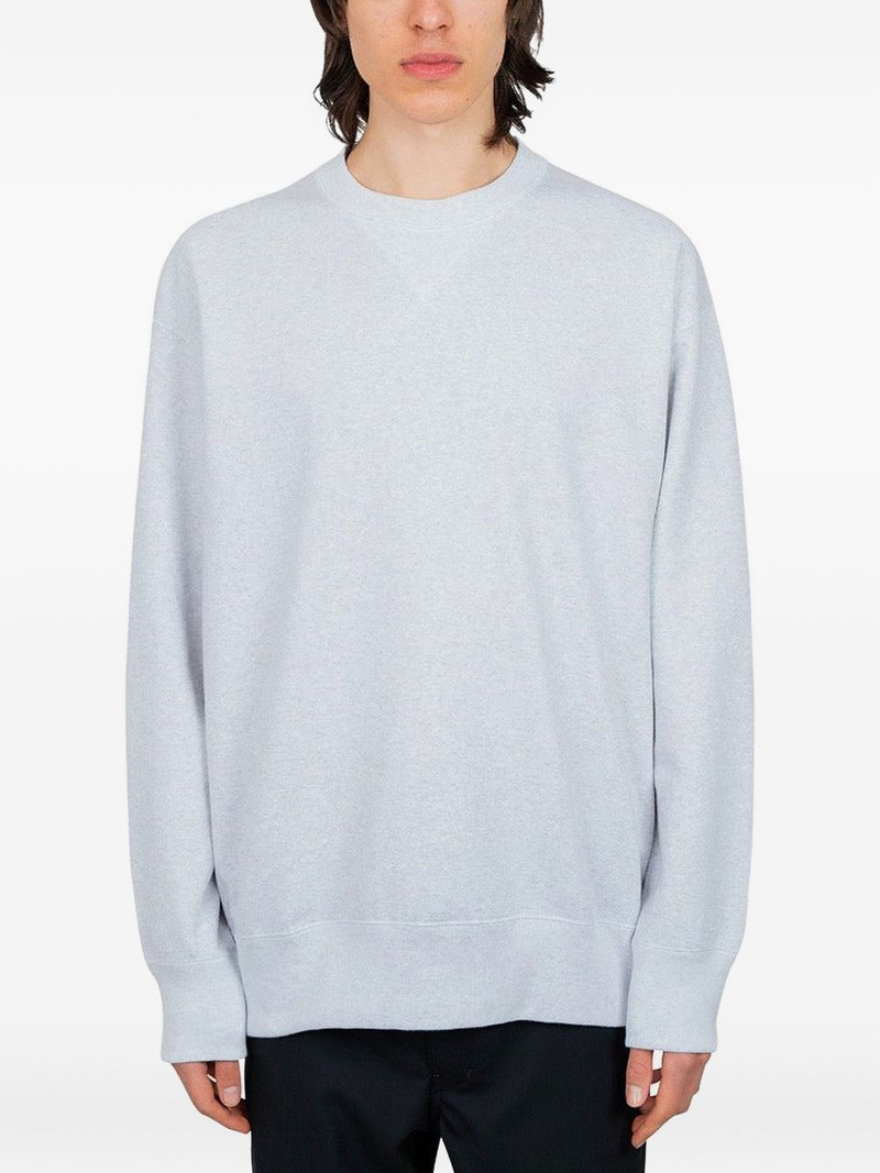 button-detail crew-neck sweatshirt 1
