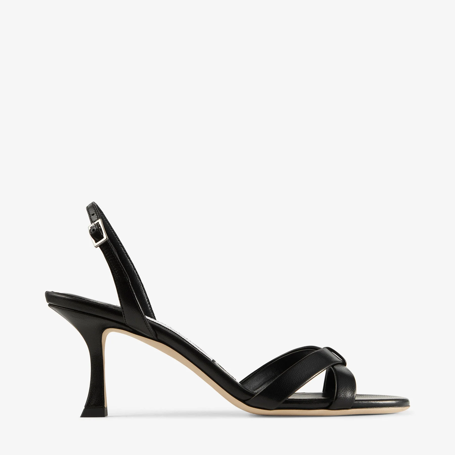 Elsy 70
Black Nappa Leather Crossover Slingback - 1