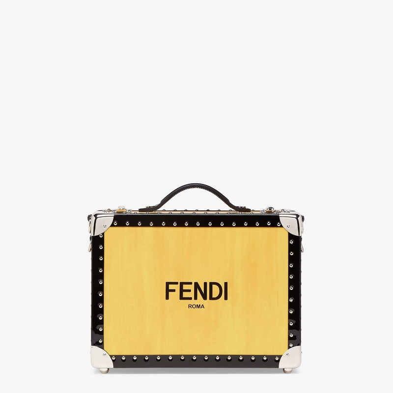 Yellow leather suitcase 1