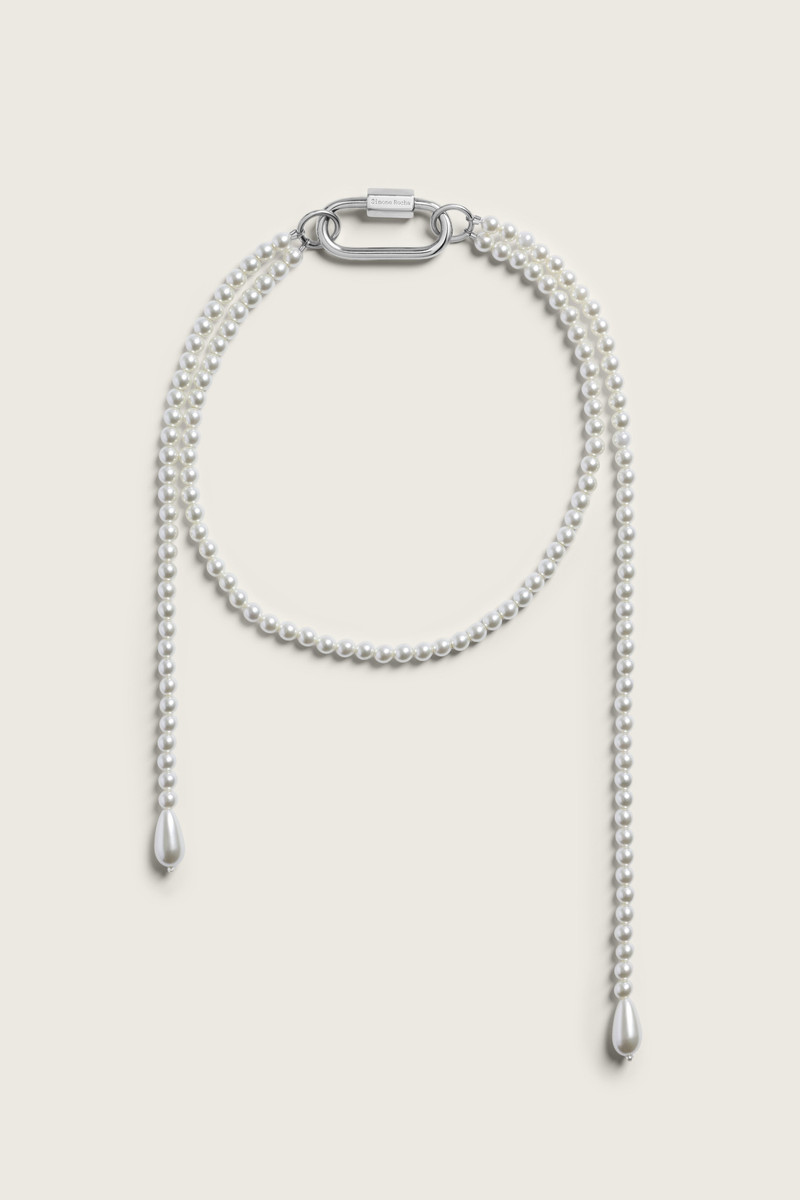 Fragment Pearl Carabiner Necklace 1