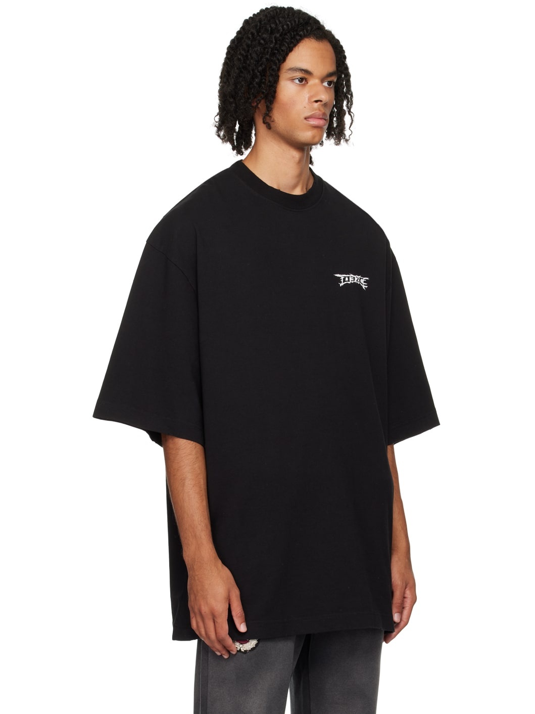 ★032c★ U NERVE SHATTER OVERSIZED TSHIRT WASHED BLACK 32CU2 NERVE SHATTER