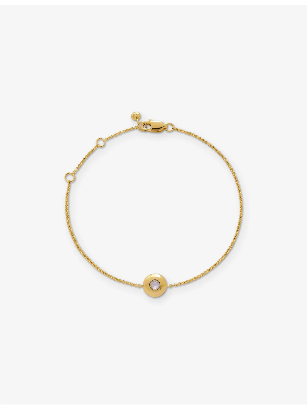 June Birthstone 18ct Gold Vermeil-Plated Sterling Silver and Moonstone Bracelet - 1