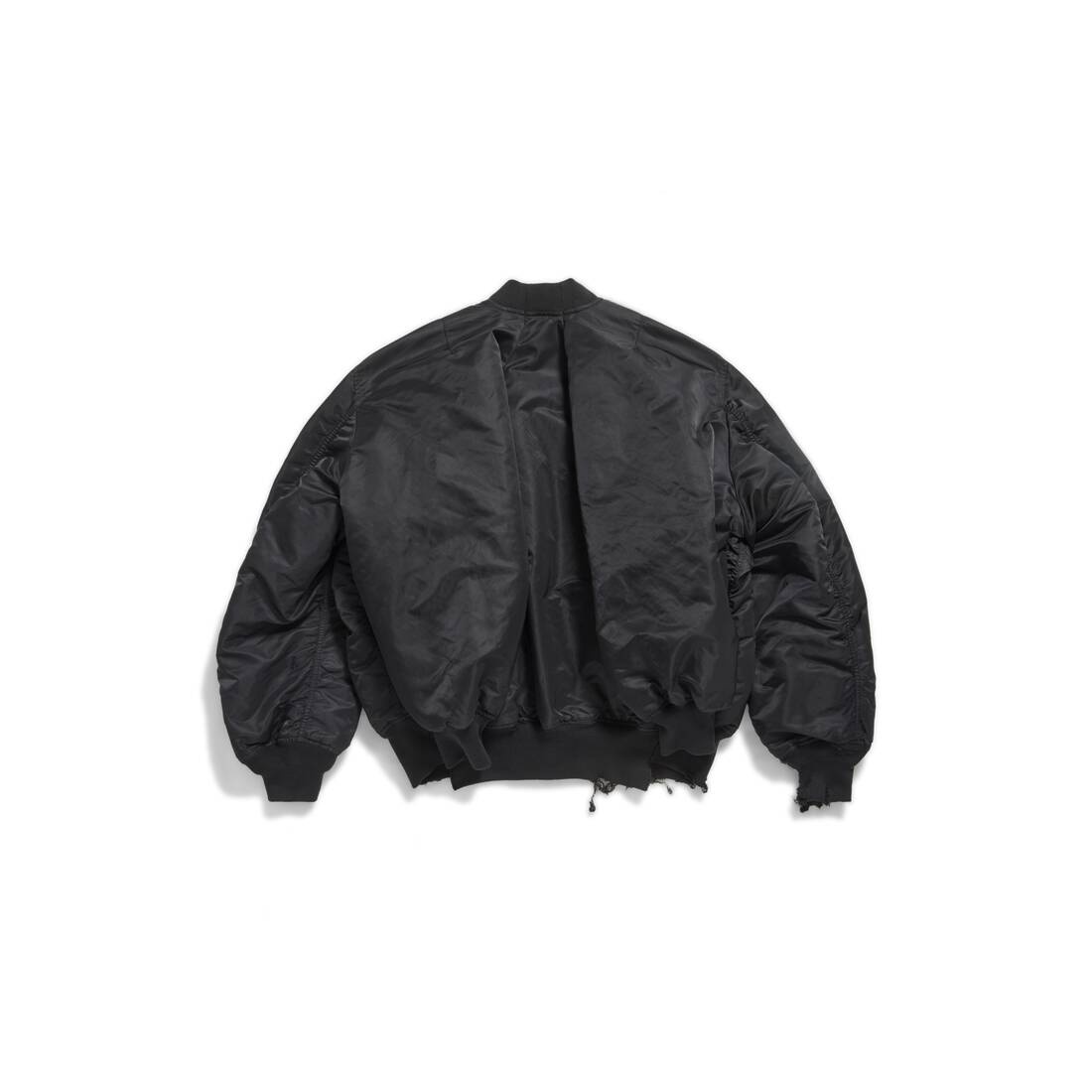 Double Sleeve Bomber in Black - 2
