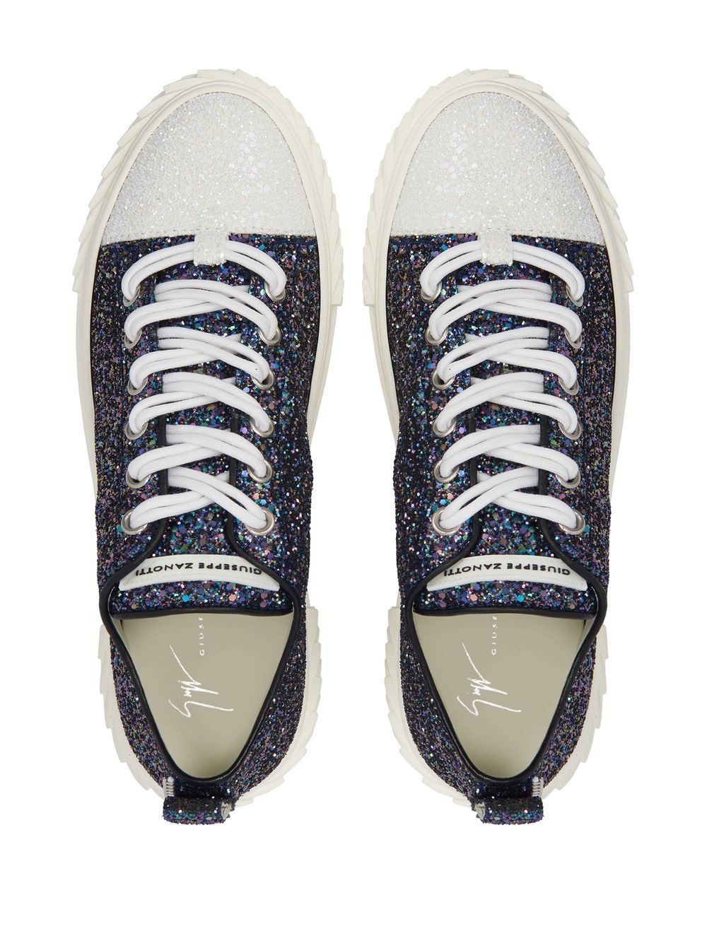 glitter low-top sneakers - 4