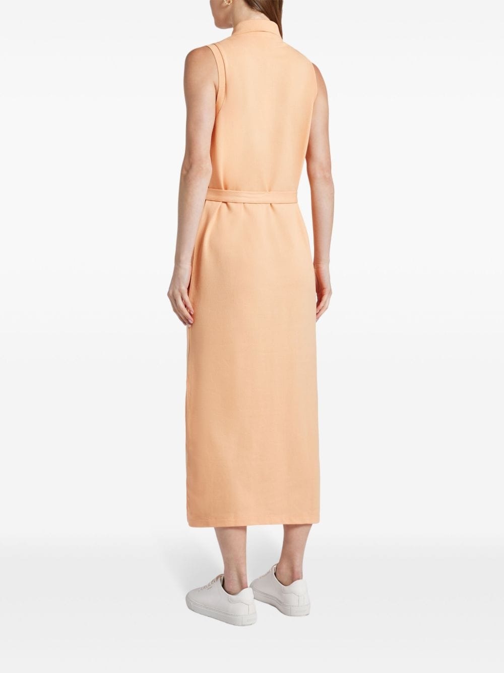 logo-patch cotton dress - 4