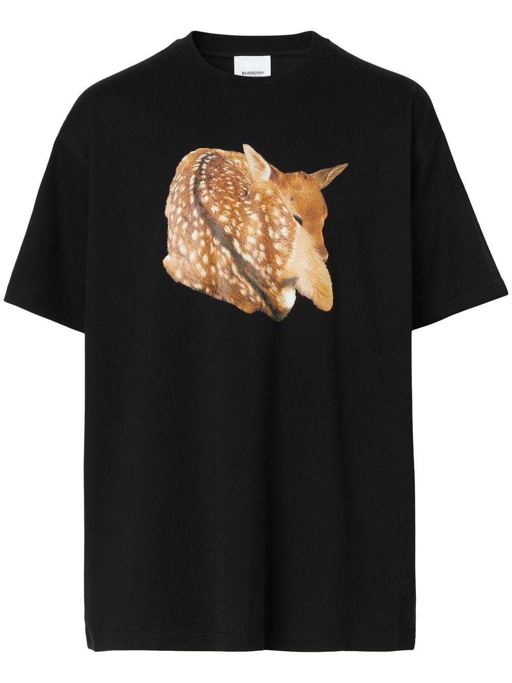 deer-print cotton T-shirt - 1