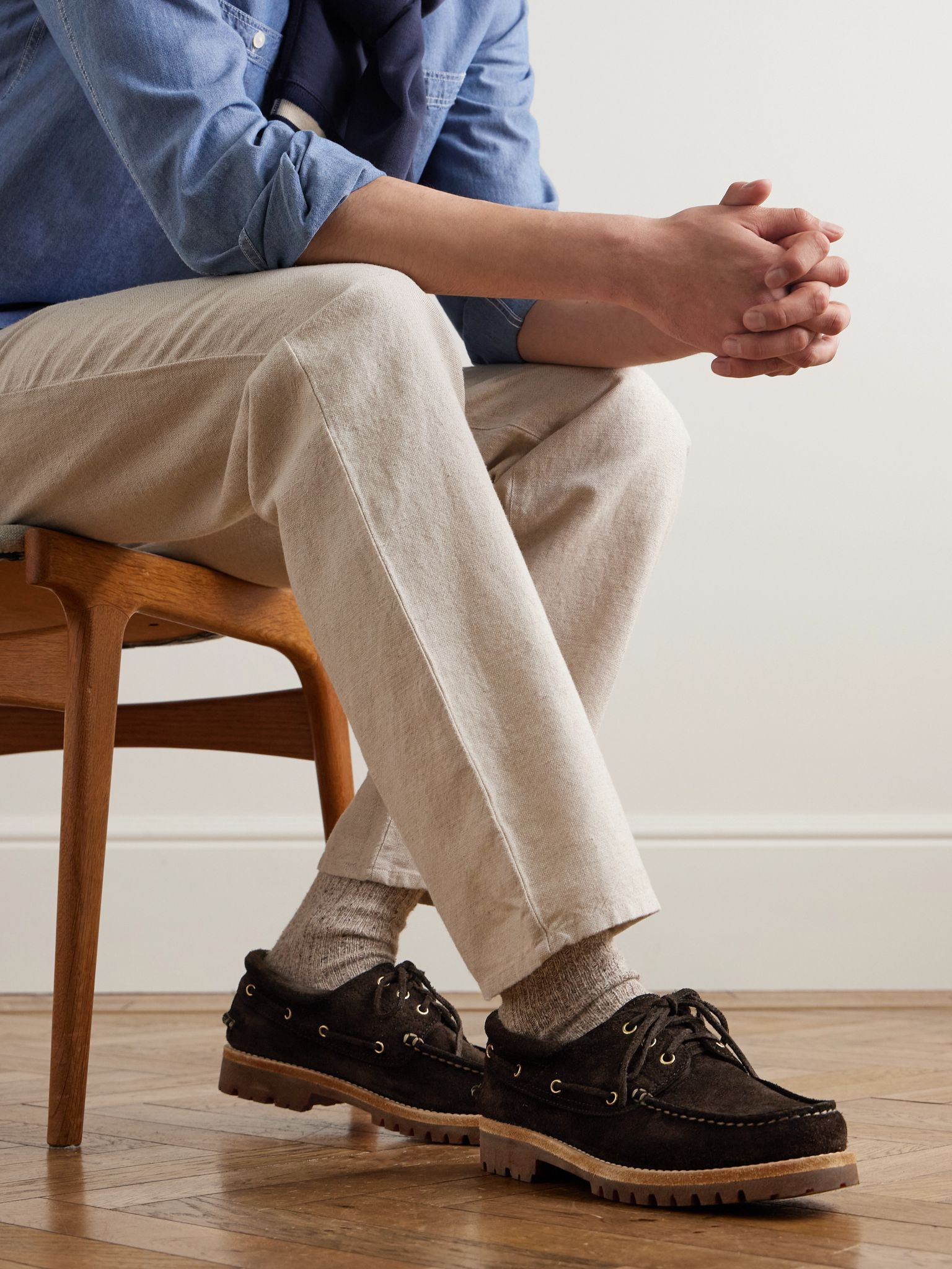 Heritage Flexi 001 Suede Boat Shoes Dark brown - 2