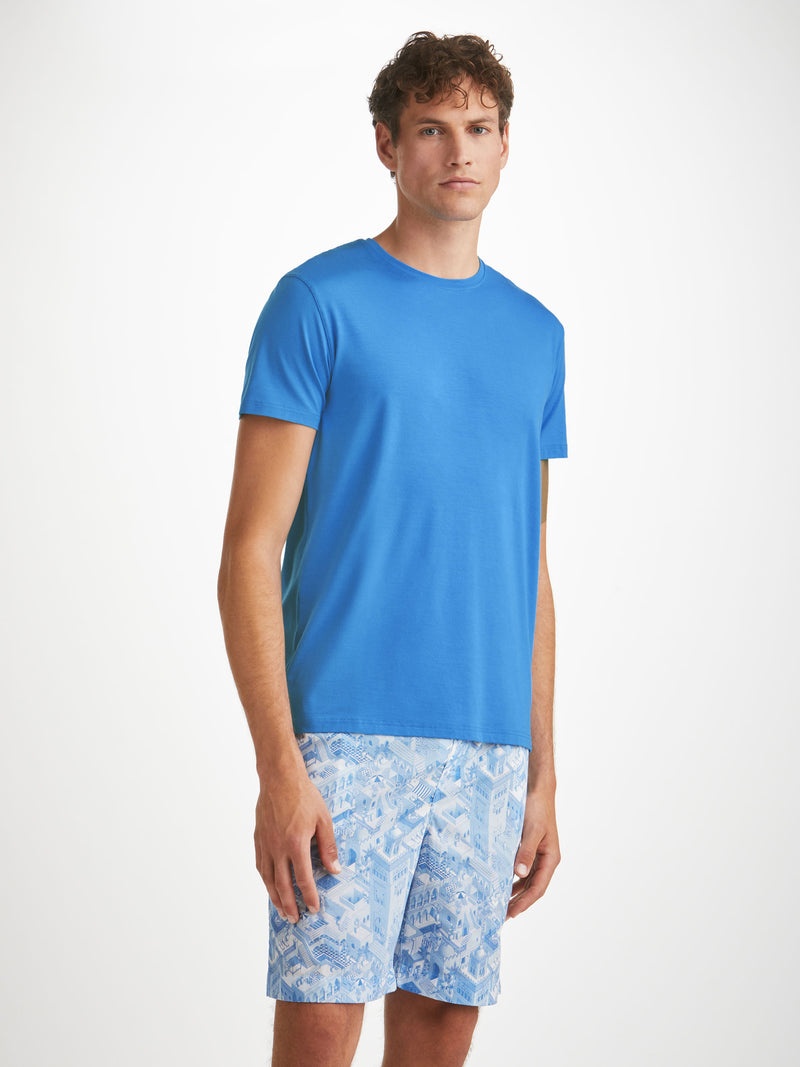 Men's T-Shirt Basel Micro Modal Stretch Azure Blue - 2