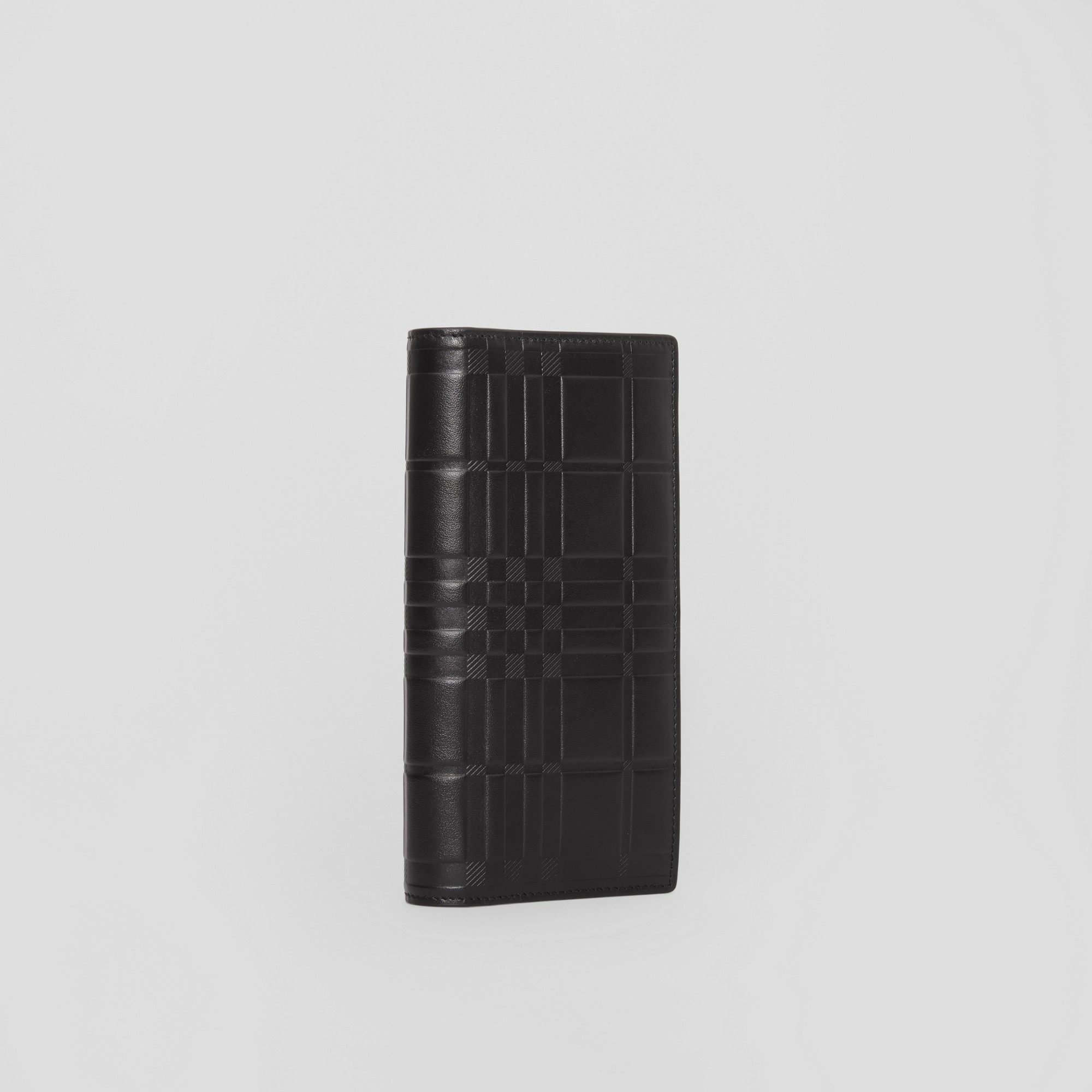 Embossed Check Leather Continental Wallet - 4