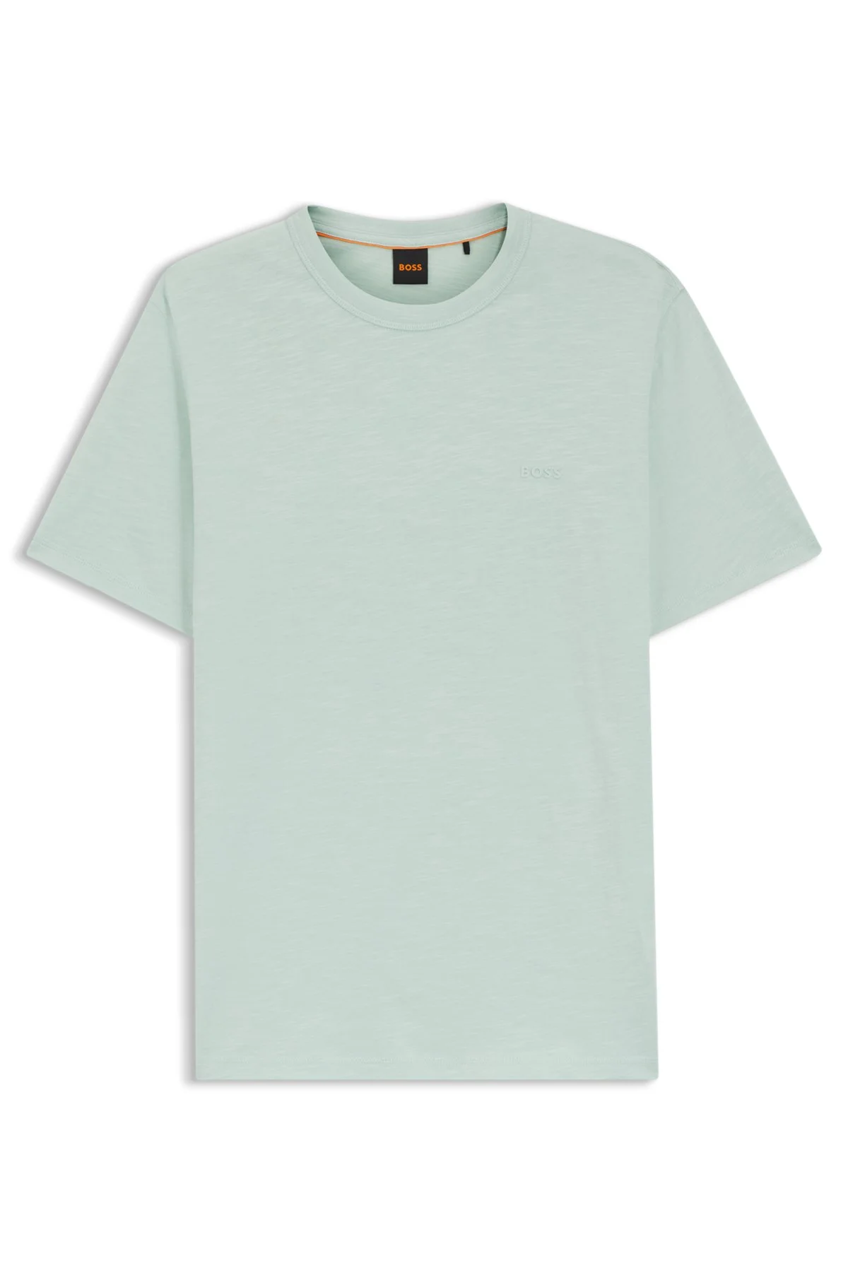 SLUB-COTTON T-SHIRT WITH LOGO DETAIL - 1