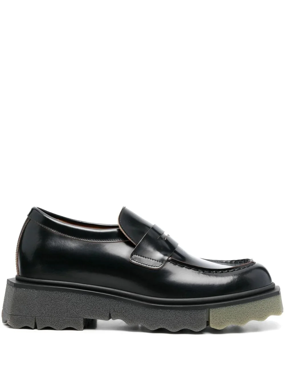 leather sponge loafers - 1