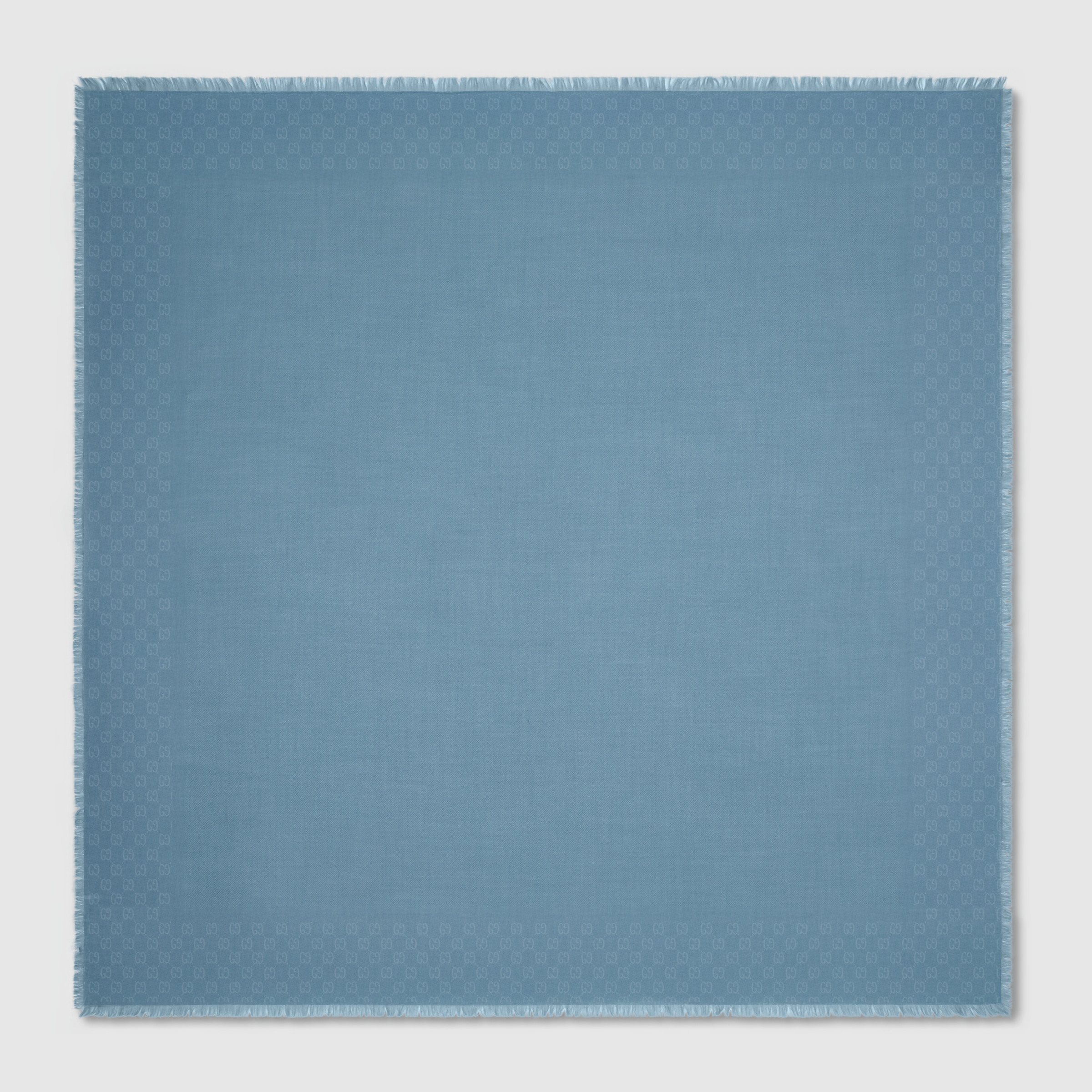 GG wool silk jacquard shawl - 1