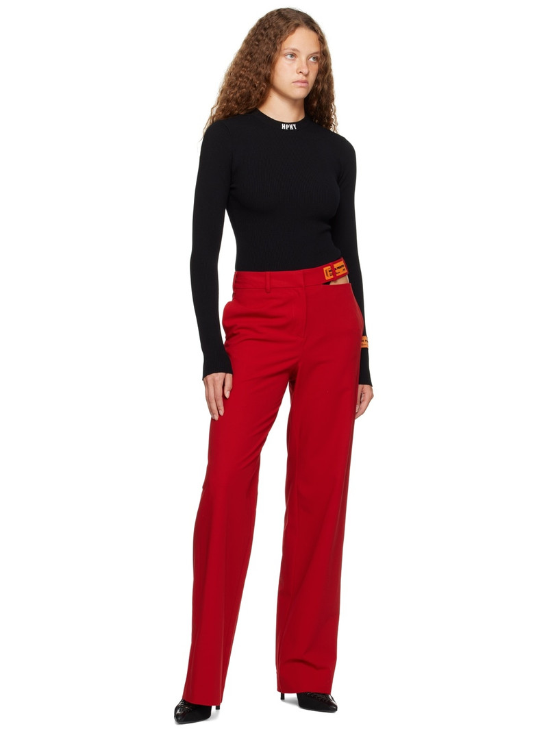Heron Preston Red Cutout Trousers outlook