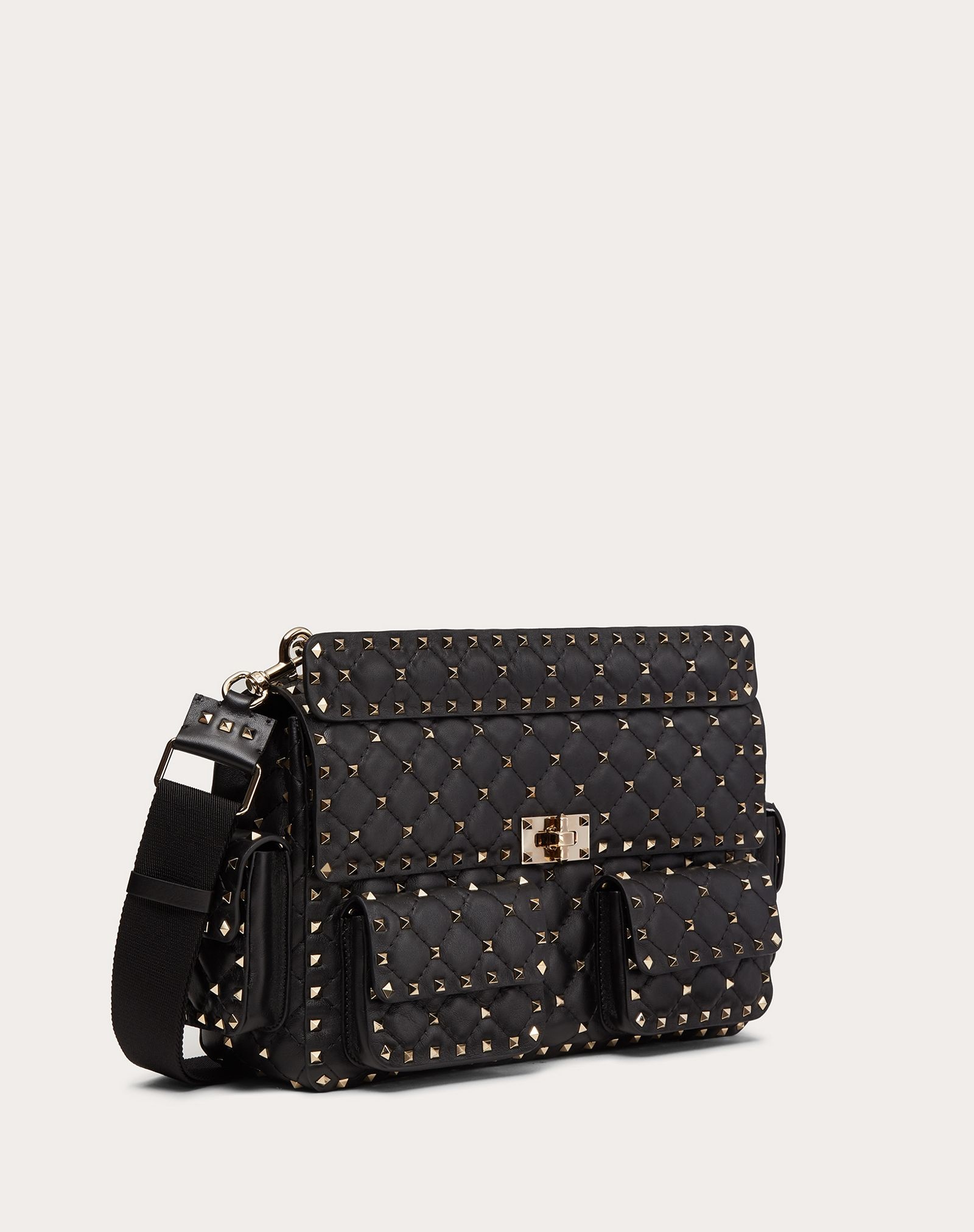 Rockstud Spike Nappa Bag with Pockets - 2