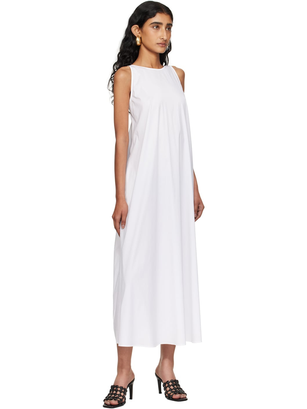 White Romea Midi Dress - 4