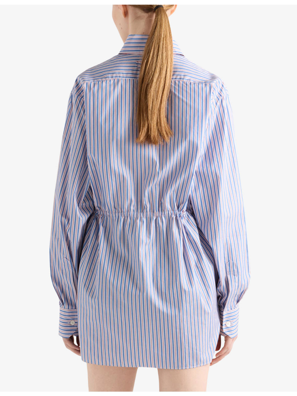 Striped Drawstring-Waist Cotton Shirt - 4