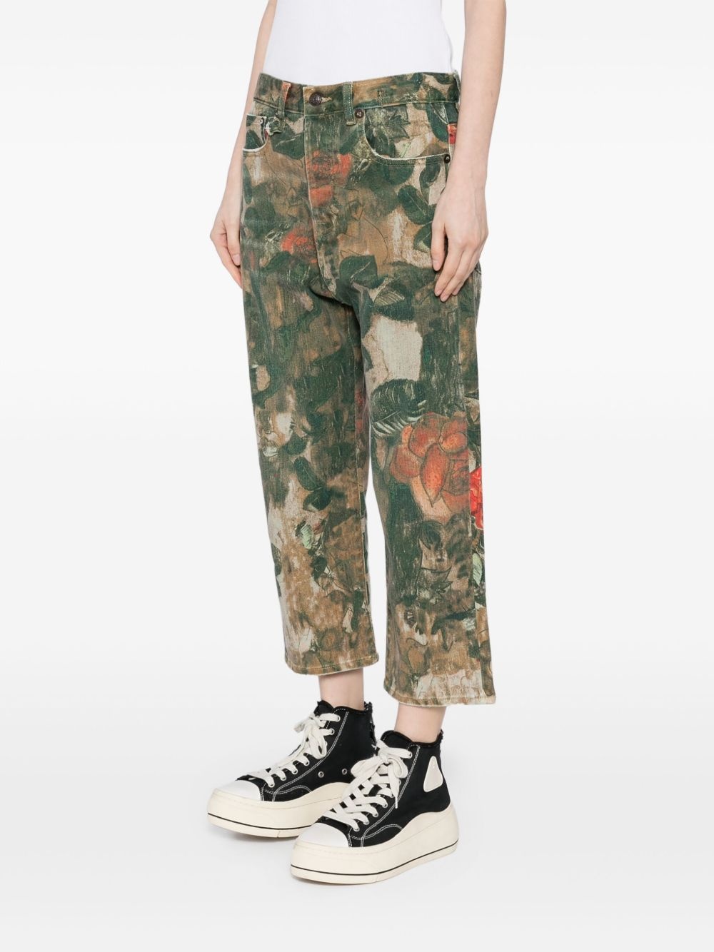 floral-print jeans - 3