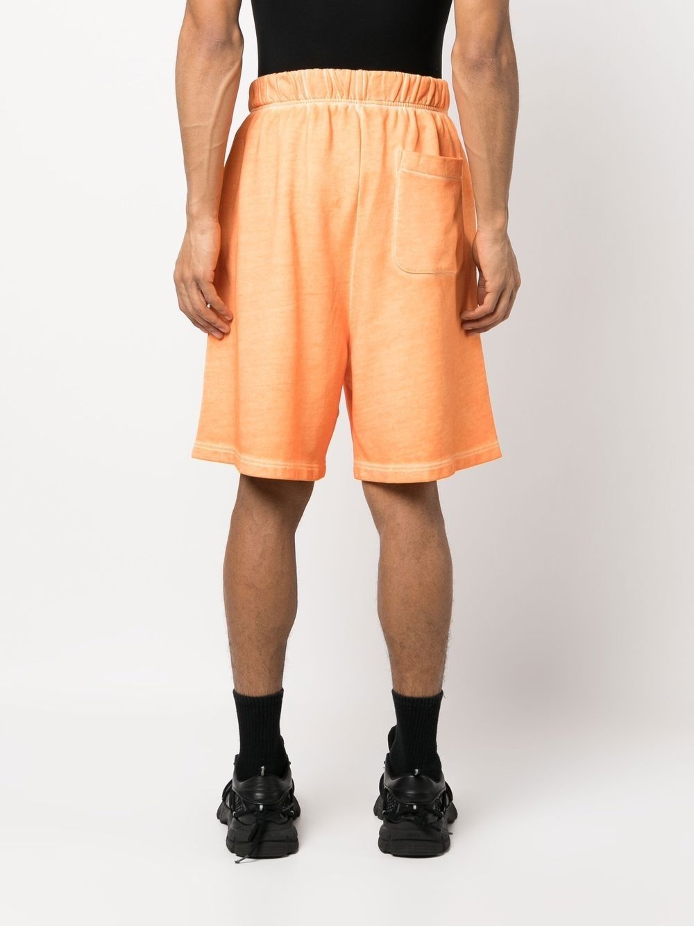 logo patch knee-length shorts - 4