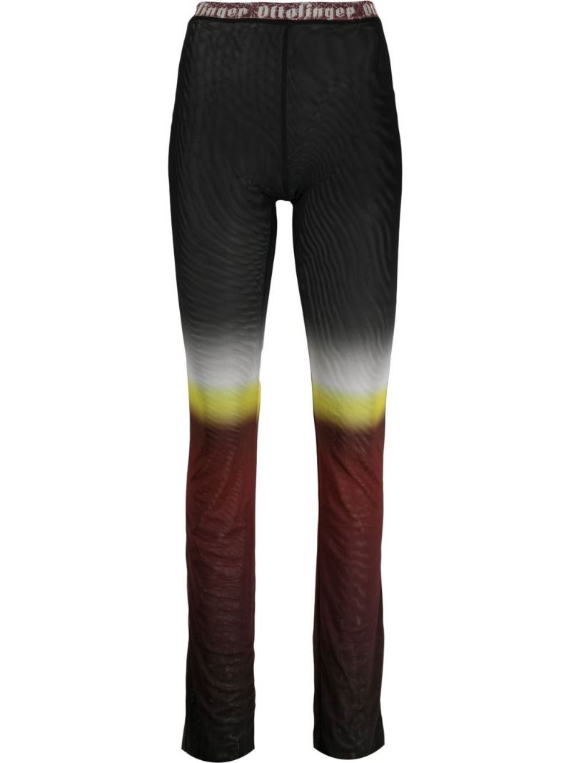 semi-sheer ombré trousers - 1