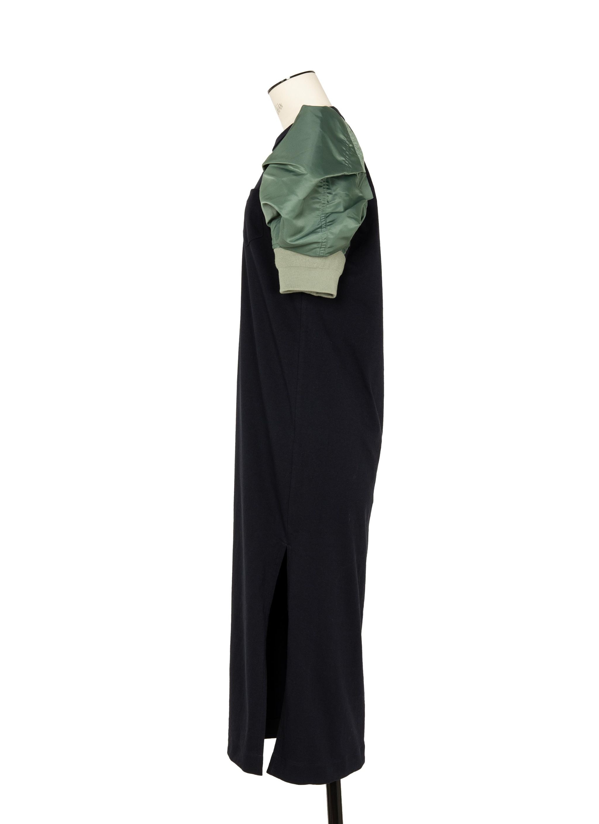 Nylon Twill x Cotton Jersey Dress - 4