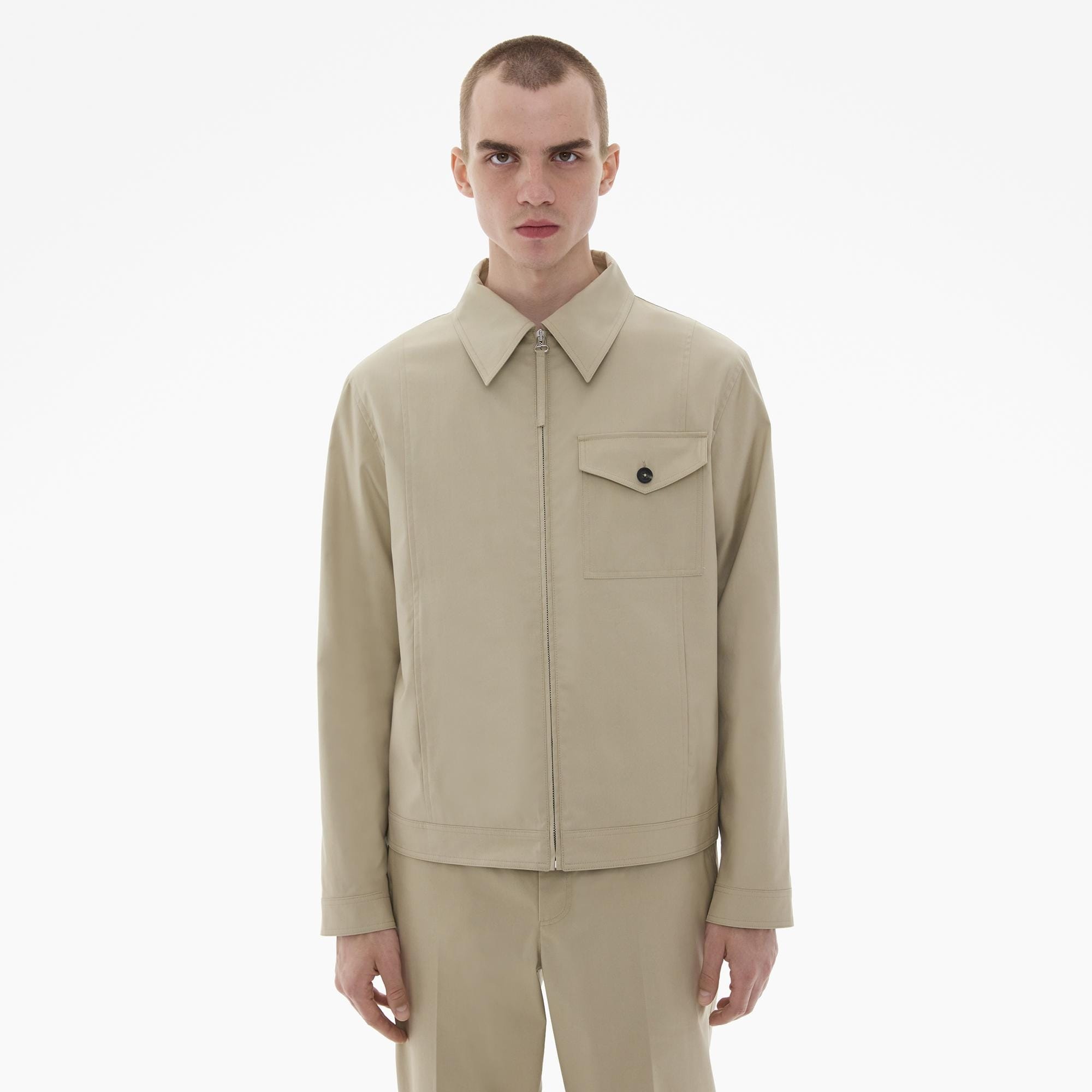 TAILORED COTTON ZIP-UP JACKET - 3