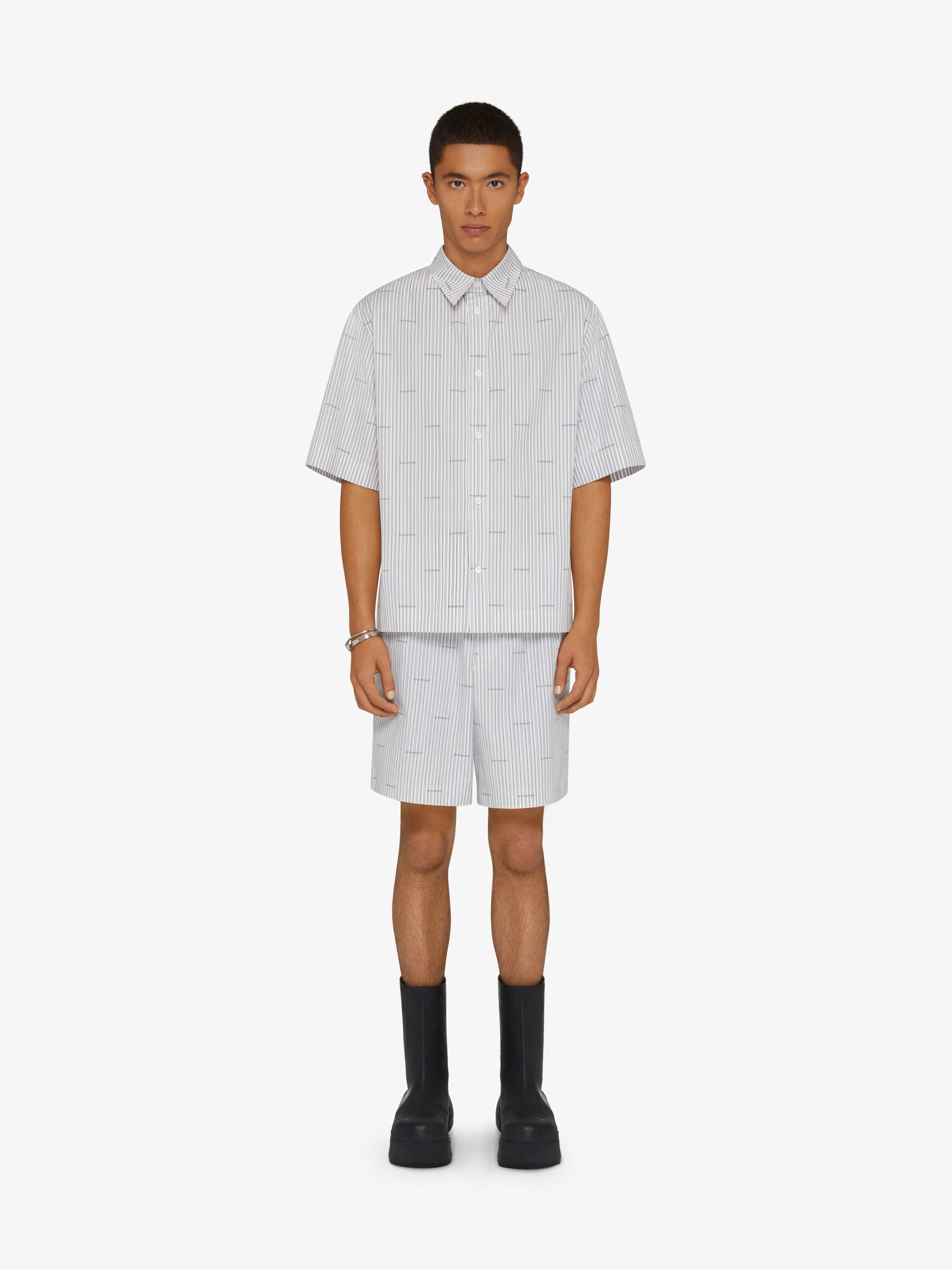 GIVENCHY BERMUDA SHORTS IN POPLIN WITH STRIPES - 2