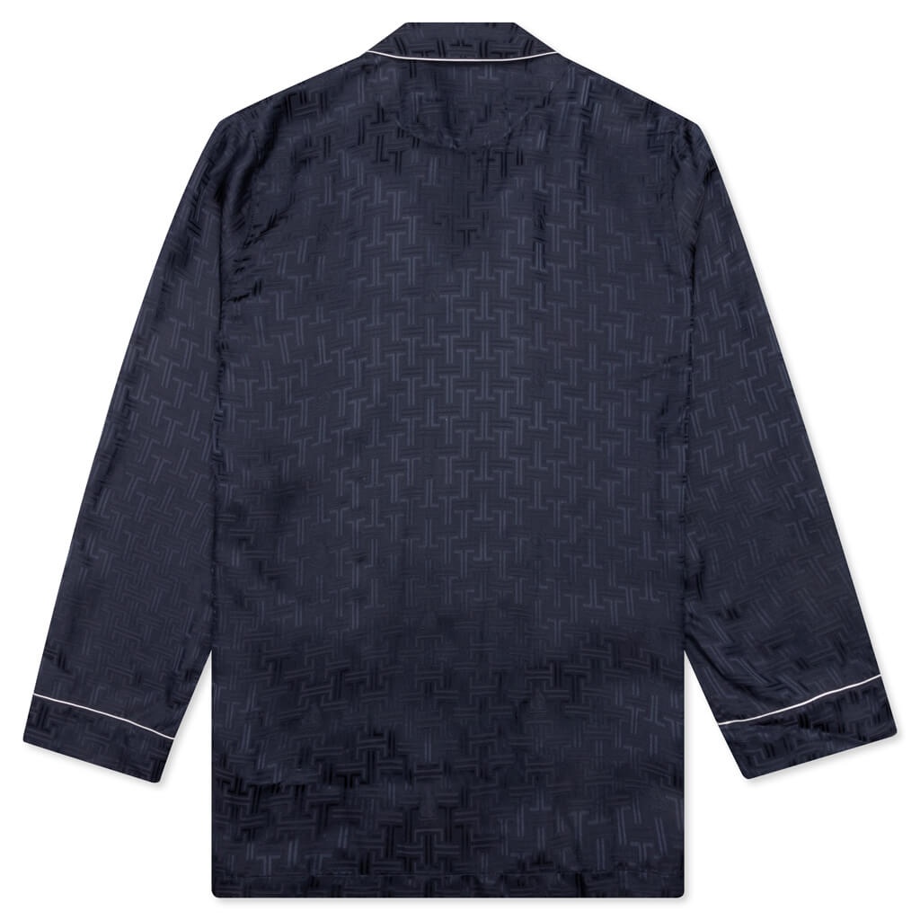 LANVIN JASKET SHIRT PLASTRON PRINTED - MIDNIGHT BLUE - 2