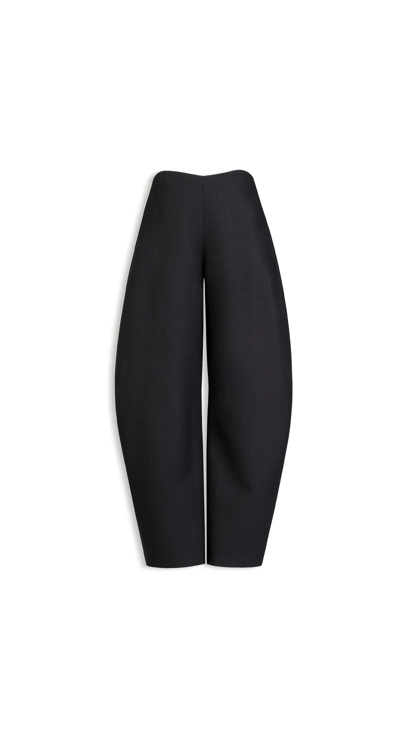 ROUND WOOL CREPE PANTS - 1