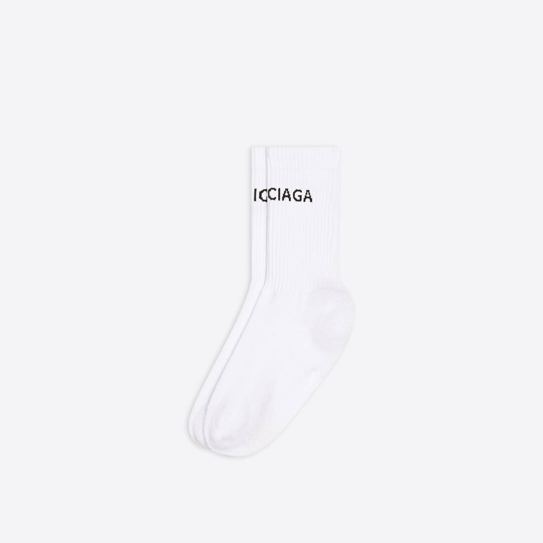 Men's Balenciaga Socks in White - 2