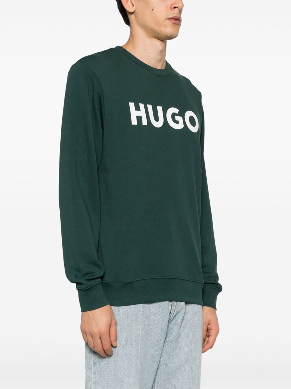logo-print jersey sweatshirt - 3