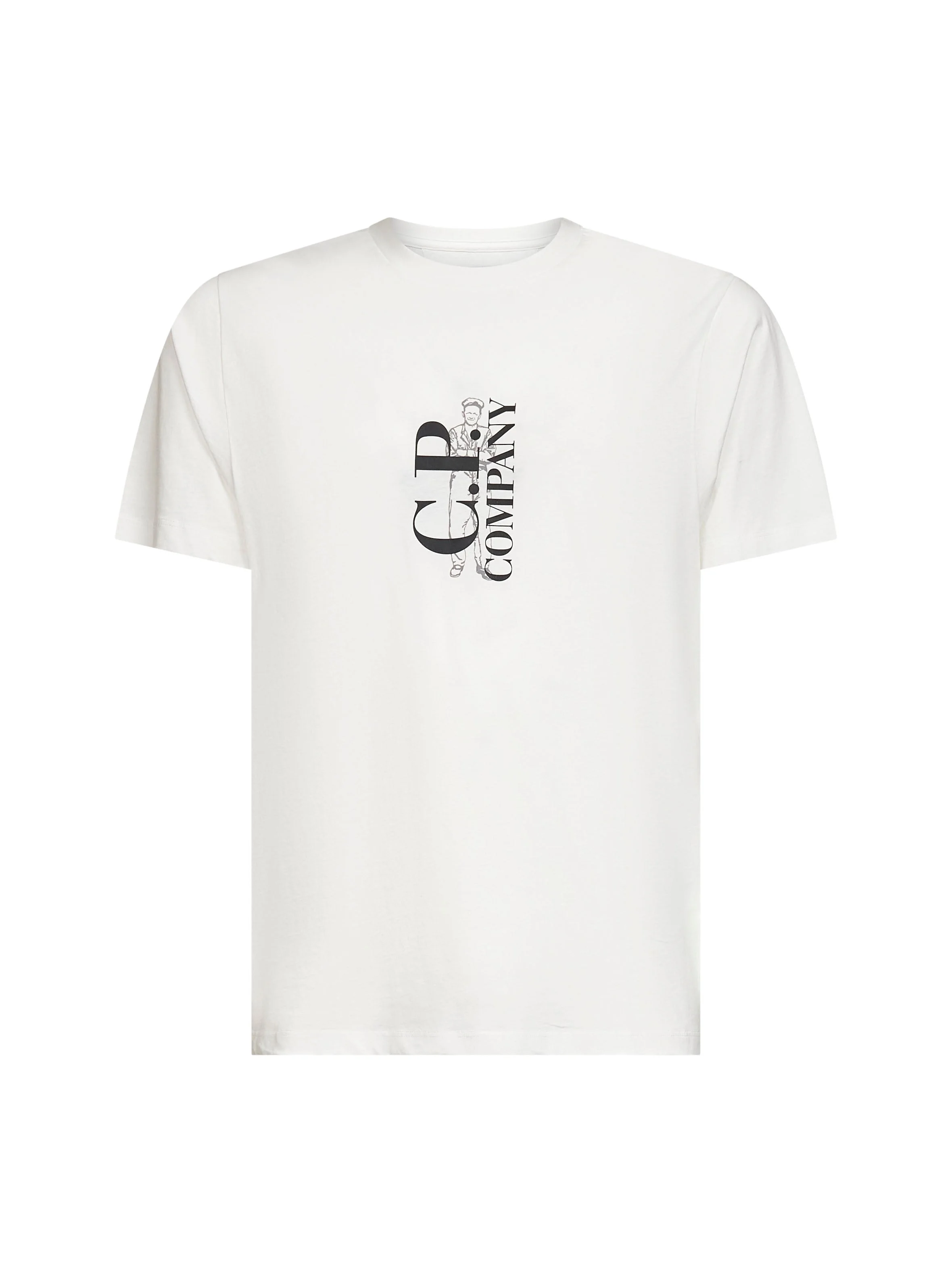 White 30/1 jersey printed T-shirt - 1