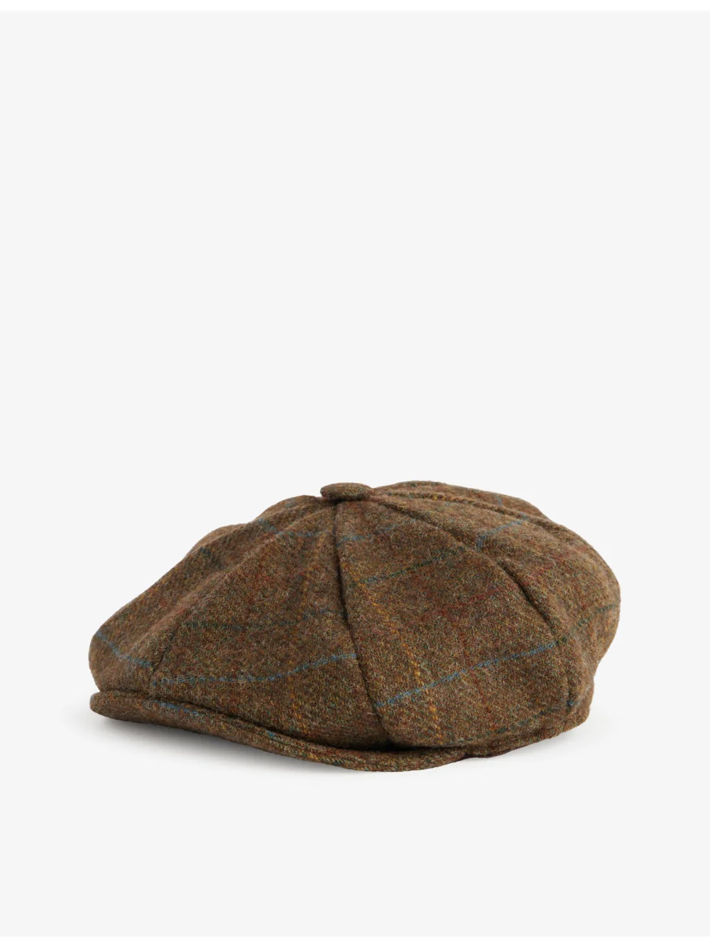 Meldon round-crown checked wool cap - 1