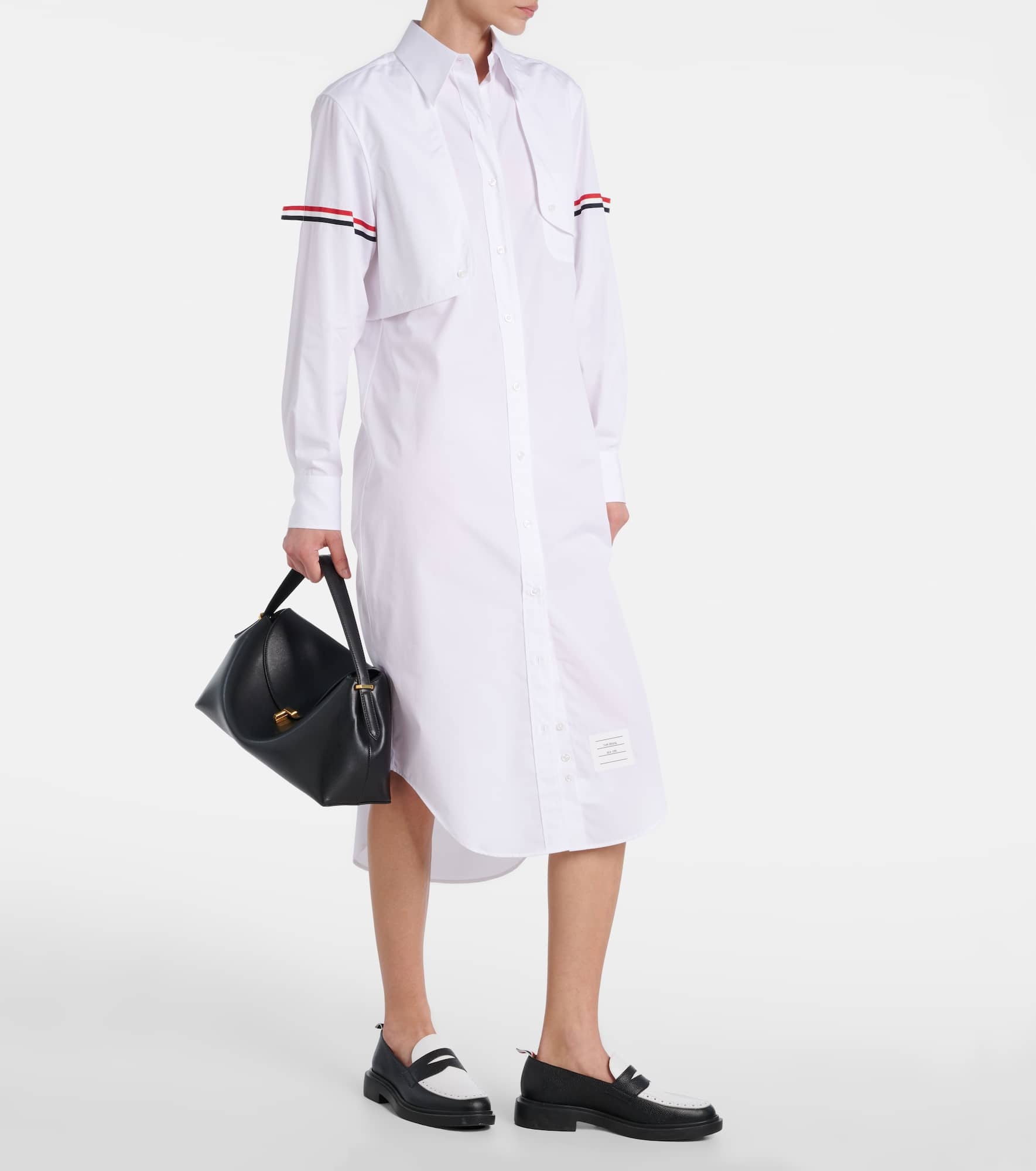 RWB Stripe cotton shirt dress - 2