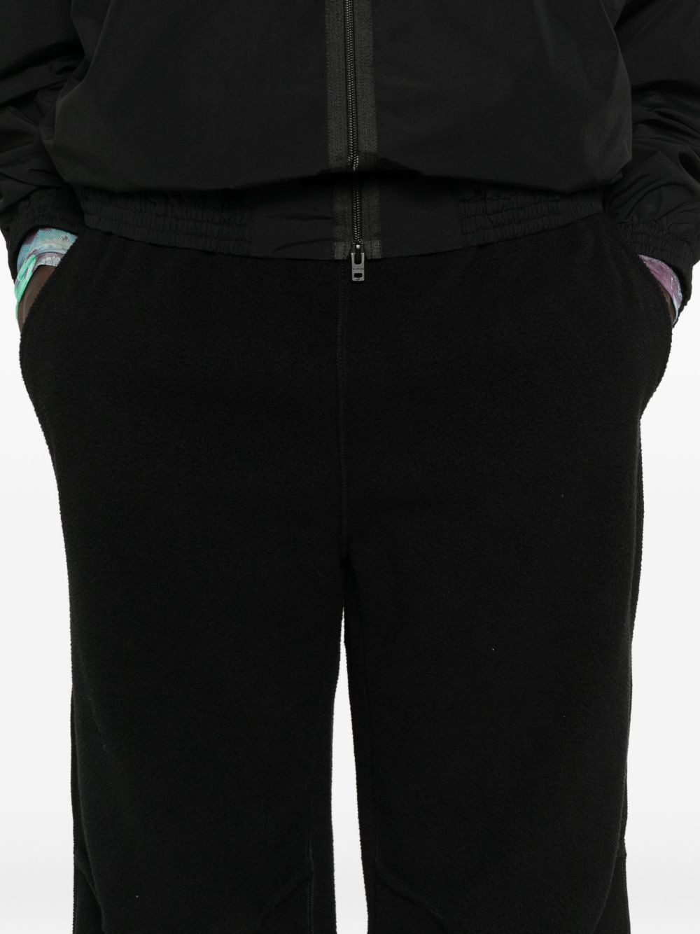 fleece cuffed-hem trousers - 5